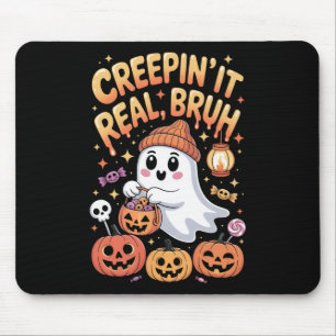 Bruh Ghost Halloween Cute Ghost Bus eller godis Ki Musmatta