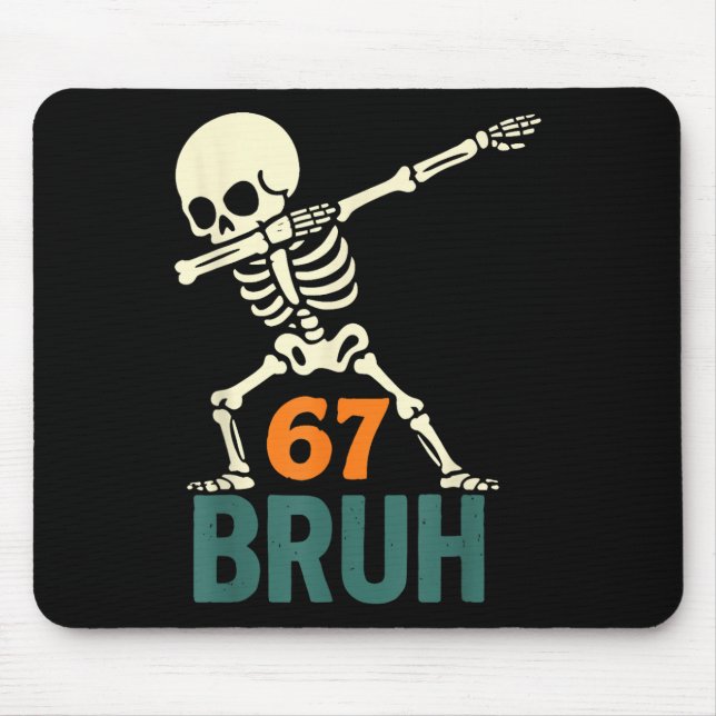 Bruh Halloween Meme Numbers Six Seven Skeleton Fun Musmatta (Framsidan)