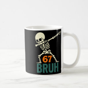 Bruh Halloween-meme nummer sex sju skelett kul Kaffemugg