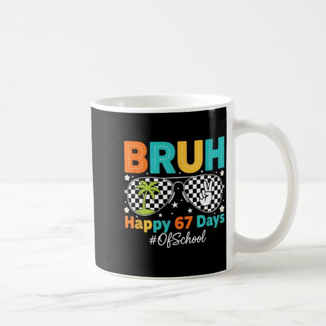 Bruh Happy 67 Days Of School Sungles 6 7 Meme Boys Kaffemugg (Höger)