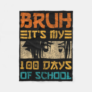 Bruh har mina 100 dagar i skolan Japan Kawaii Mang Fleecefilt