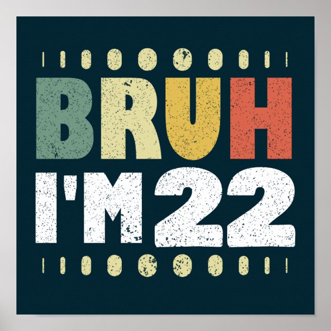 Bruh I är 22 år gammal, 22:a Födelsedagsfesten Poster (Framsidan)