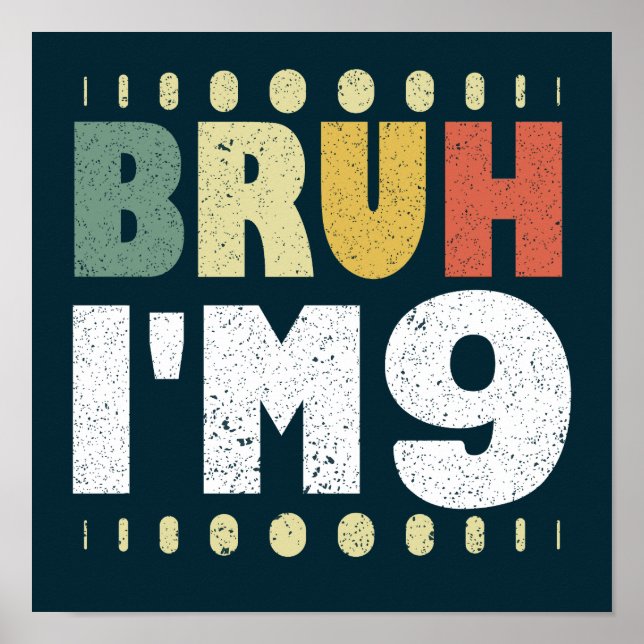 Bruh I är 9 nionde födelsedagen. Poster (Framsidan)