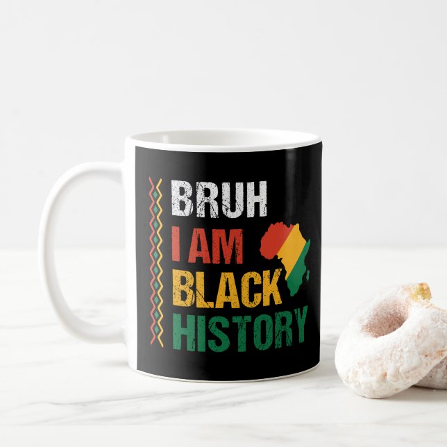 Bruh I is Black History Kaffemugg (Med munk)