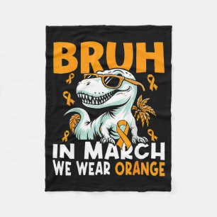Bruh i mars bär vi orange MS Multipel skleros Fleecefilt