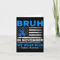 Bruh i november bär vi band blått Retro Usa-flagga