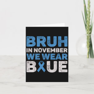 Bruh i november bär vi blått Diabetesmedvetandedag Kort