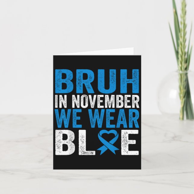Bruh i november bär vi blått medvetande om diabete kort (Framsida)