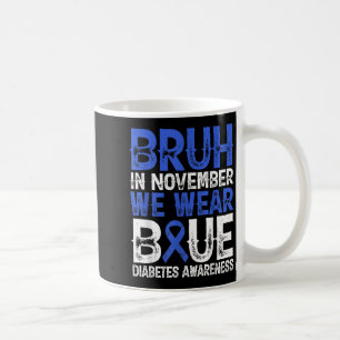 Bruh i november Bära Blue Diabetes Awareness B Kaffemugg