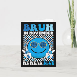 Bruh i november Bära Blue Diabetes Awareness S Kort