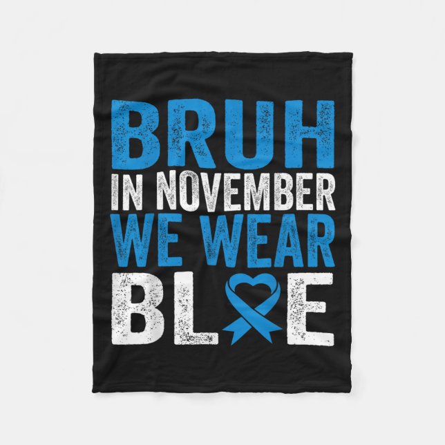 Bruh i november.. Vi Bära Blue Diabetes Awareness  Fleecefilt (Framsidan)