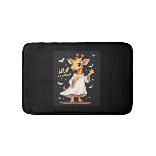 Bruh its Halloween Funny Dabbing Ghost Giraffe Lon Badrumsmatta (Framsidan)