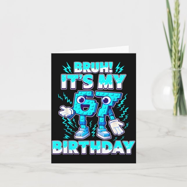 Bruh It's My Birthday 6 7 Six Seven Italian Brainr Kort (Framsida)
