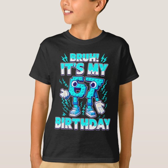 Bruh It's My Birthday 6 7 Six Seven Italian Brainr T Shirt (Framsida)