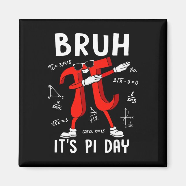 Bruh It's Pi Day 3.14 Funny Pi Day Saying Math Tea Magnet (Framsidan)