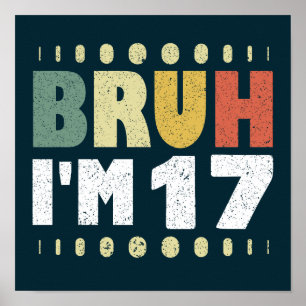 Bruh, jag är 17 år gammal flicka 17:e Födelsedagsf Poster
