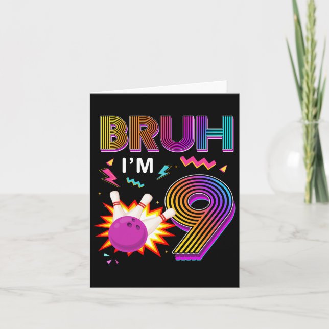 Bruh jag är 9 år gammal födelsedag 9-års födelseda kort (Framsida)