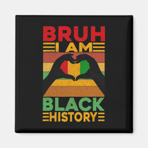 Bruh jag är Black History Month barn pojkar afrika Magnet