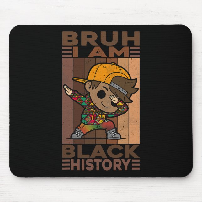 Bruh jag är Black History Month barn pojkar afrika Musmatta (Framsidan)