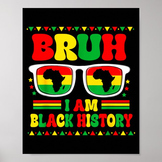Bruh jag är svarta historikens månad singlar afrik poster (Framsidan)