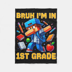Bruh jag går i 1:a klass Dabbing Gamer Ck Till sko Fleecefilt