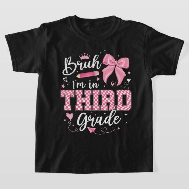 Bruh jag går i 3:e klass barntröja t shirt (Laydown)