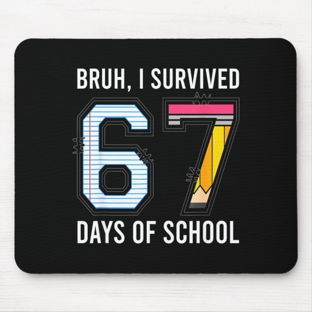 Bruh jag överlevde 67 dagar i skolan Six Seven Kid Musmatta (Framsidan)