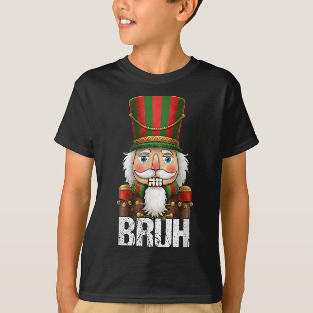 Bruh jul Nutcracker Jultomten Helgdag Julafton T Shirt (Framsida)