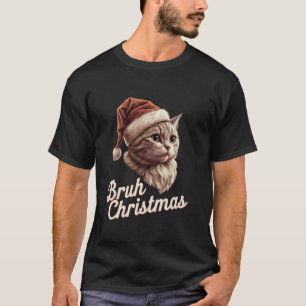 Bruh Jul Retro 70 s Kats Kittens Santa Hats C T Shirt
