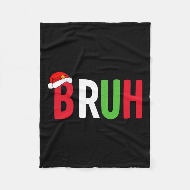 Bruh Jul Shirt för Tonåring Boys Funny Jul Fleecefilt (Framsidan)