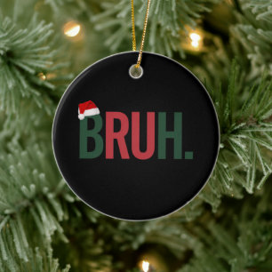 Bruh-julklappar till honom hennes Mamma Pappa Bro  Julgransprydnad Keramik