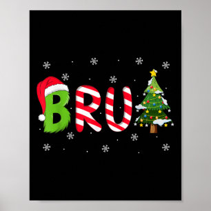 Bruh julskämt bro roliga män pojkar Bruh meme Poster