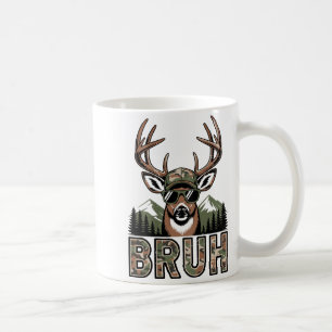 Bruh Kamouflage Jakt på hjortdjur Älg tjur Roligt  Kaffemugg