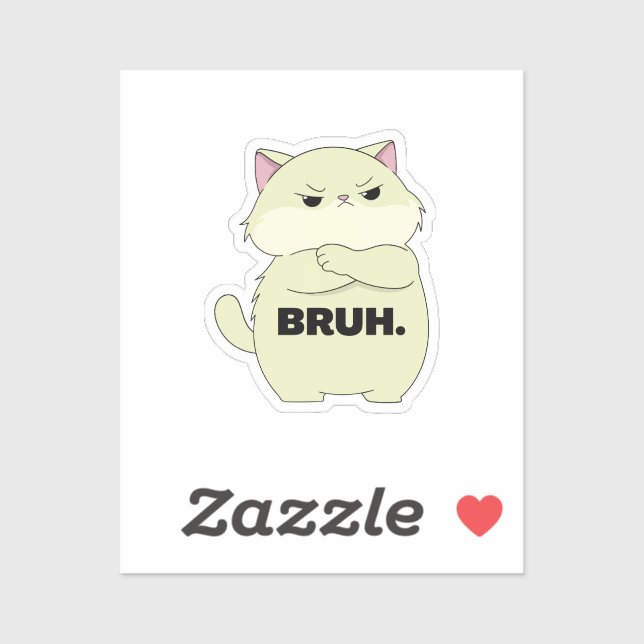 Bruh Kitty Sticker Klistermärken (Ark)