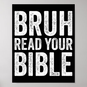 Bruh Läs Din Bibel Roligt Kristet Humor Tro R Poster