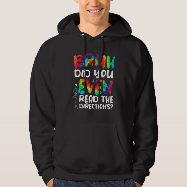 BRUH LÄSTE TILL OCH MED RIKTLINJERNA 2 HOODIE (Framsida)