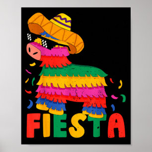 Bruh Låt oss fiesta Cinco Mayo Pinata Rolig Mexika Poster