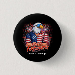 Bruh Lets Do Fireworks juli Fjärde noten Patriotic Knapp