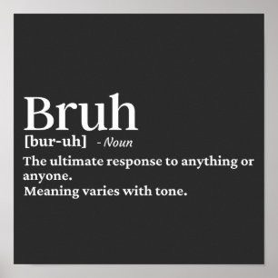 Bruh-lustig definition poster