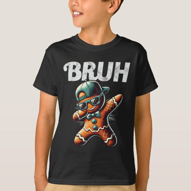 Bruh Meme Coola Gingertea Dabbing Funny jul T Shirt (Framsida)