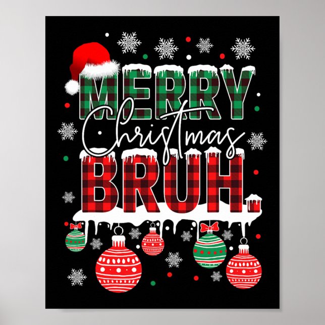 Bruh Meme Funny Saying Bro Greeting Teens Boys Men Poster (Framsidan)