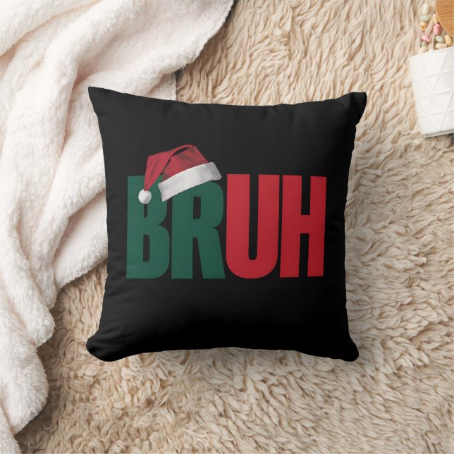 Bruh Meme Funny som säger Bro Hälsning jul Kudde (Filt)