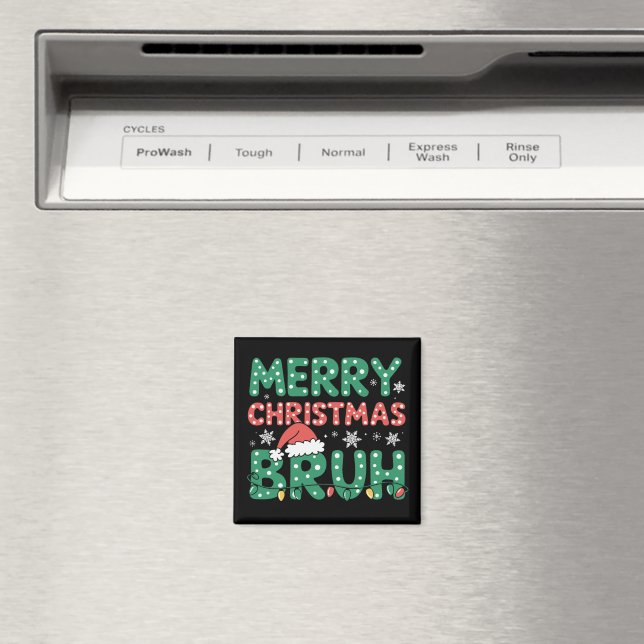 Bruh Meme Funny som säger Bro Hälsning jul Magnet (In Situ (Dishwasher))