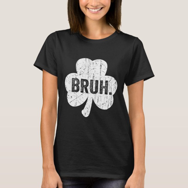 Bruh Meme Funny som säger Bro Hälsning Tonåring Bo T Shirt (Framsida)