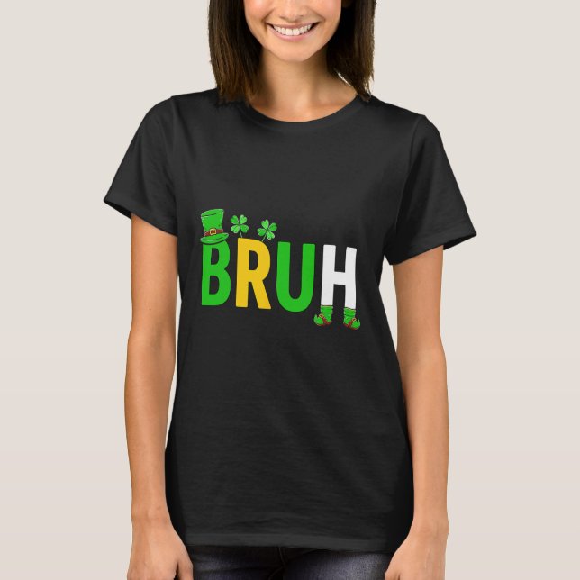 Bruh Meme Funny som säger Bro Hälsning Tonåring Bo T Shirt (Framsida)