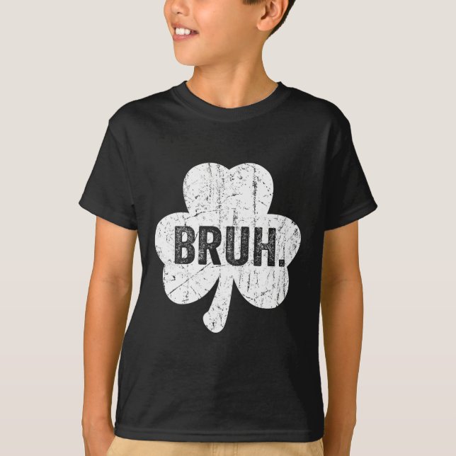 Bruh Meme Funny som säger Bro Hälsning Tonåring Bo T Shirt (Framsida)