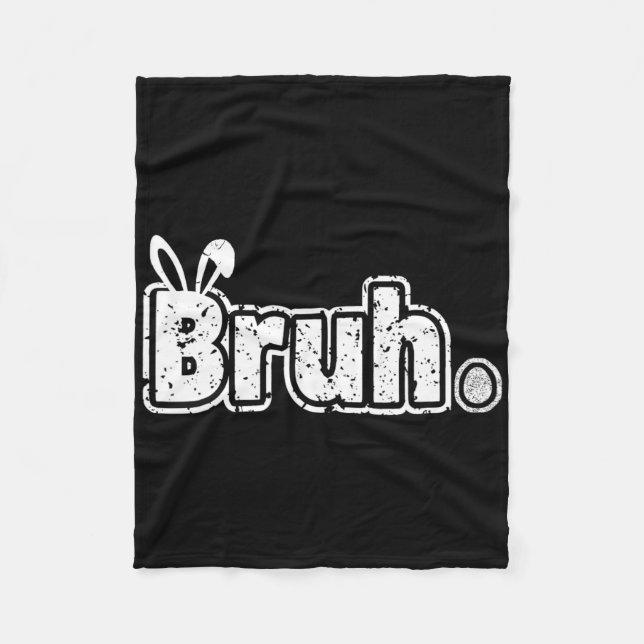Bruh Meme Funny som säger Bro Hälsning Tonåringars Fleecefilt (Framsidan)