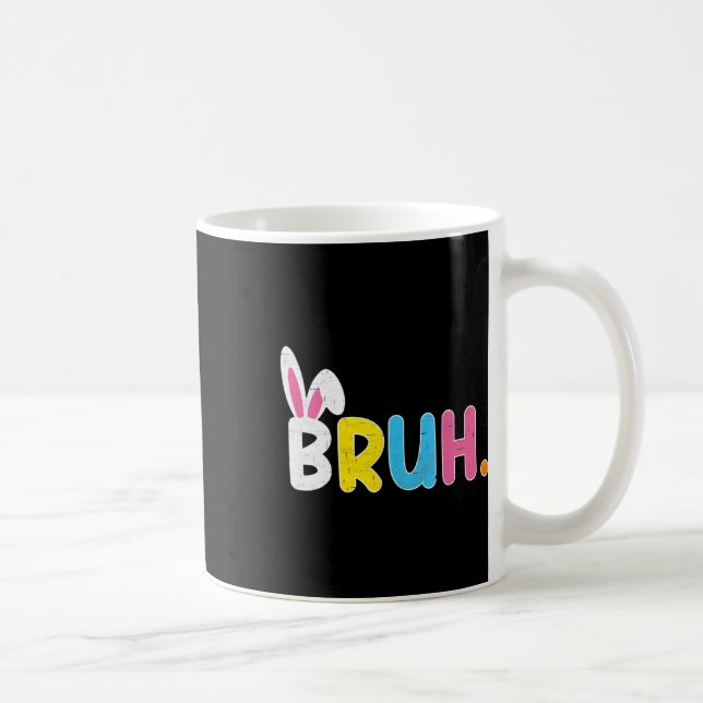 Bruh Meme Funny som säger Bro Hälsning Tonåringars Kaffemugg (Höger)