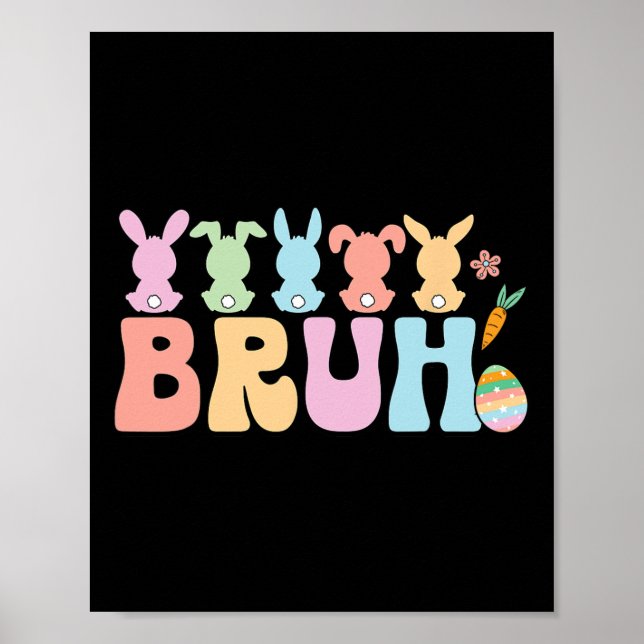 Bruh Meme Funny som säger Bro Hälsning Tonåringars Poster (Framsidan)