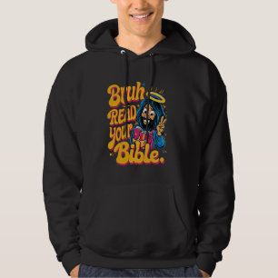Bruh Meme läste din bibelgud Hernyj Jesus Christia Hoodie